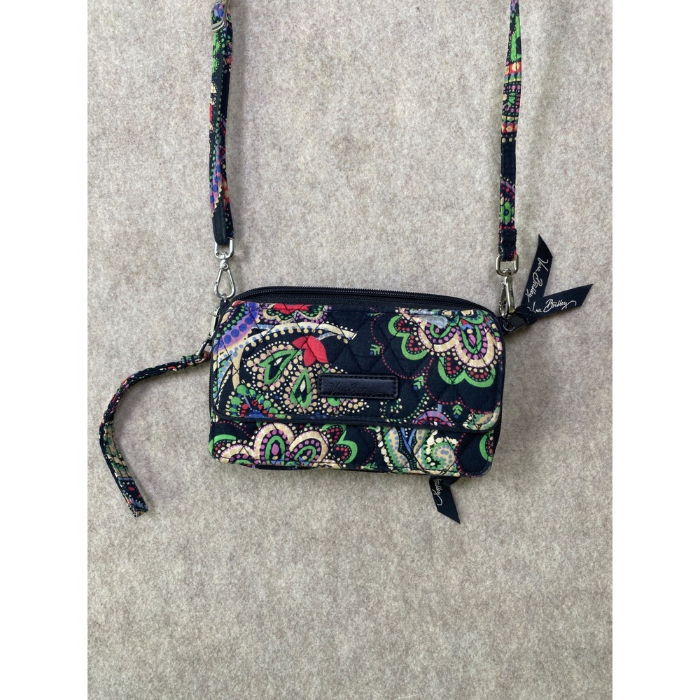 Vera Bradley All in One Crossbody Kiev Paisley Wallet